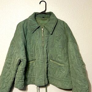 BLANK NYC Cuffed Green Jacket in Tumors‎ Travel SzSmall Oversized